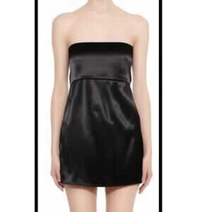 J. Crew silk strapless black dress NWT 8P